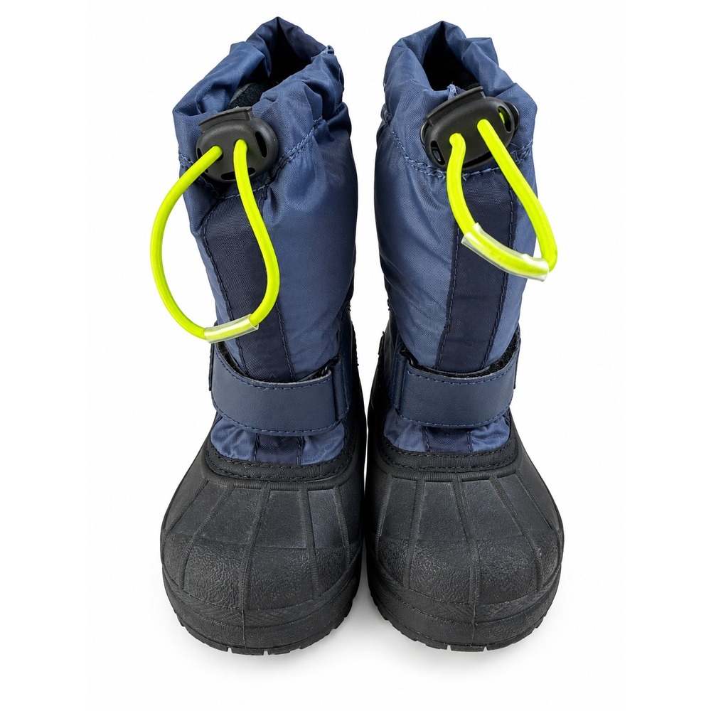 Columbia Kids Powderbug Snow Boots Navy Black Waterproof Winter Size 8